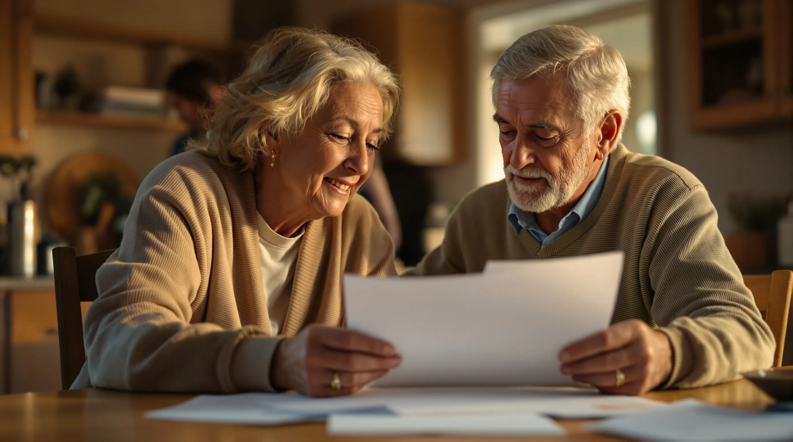 Medicare patient advocate reviewing insurance documents with a senior patient